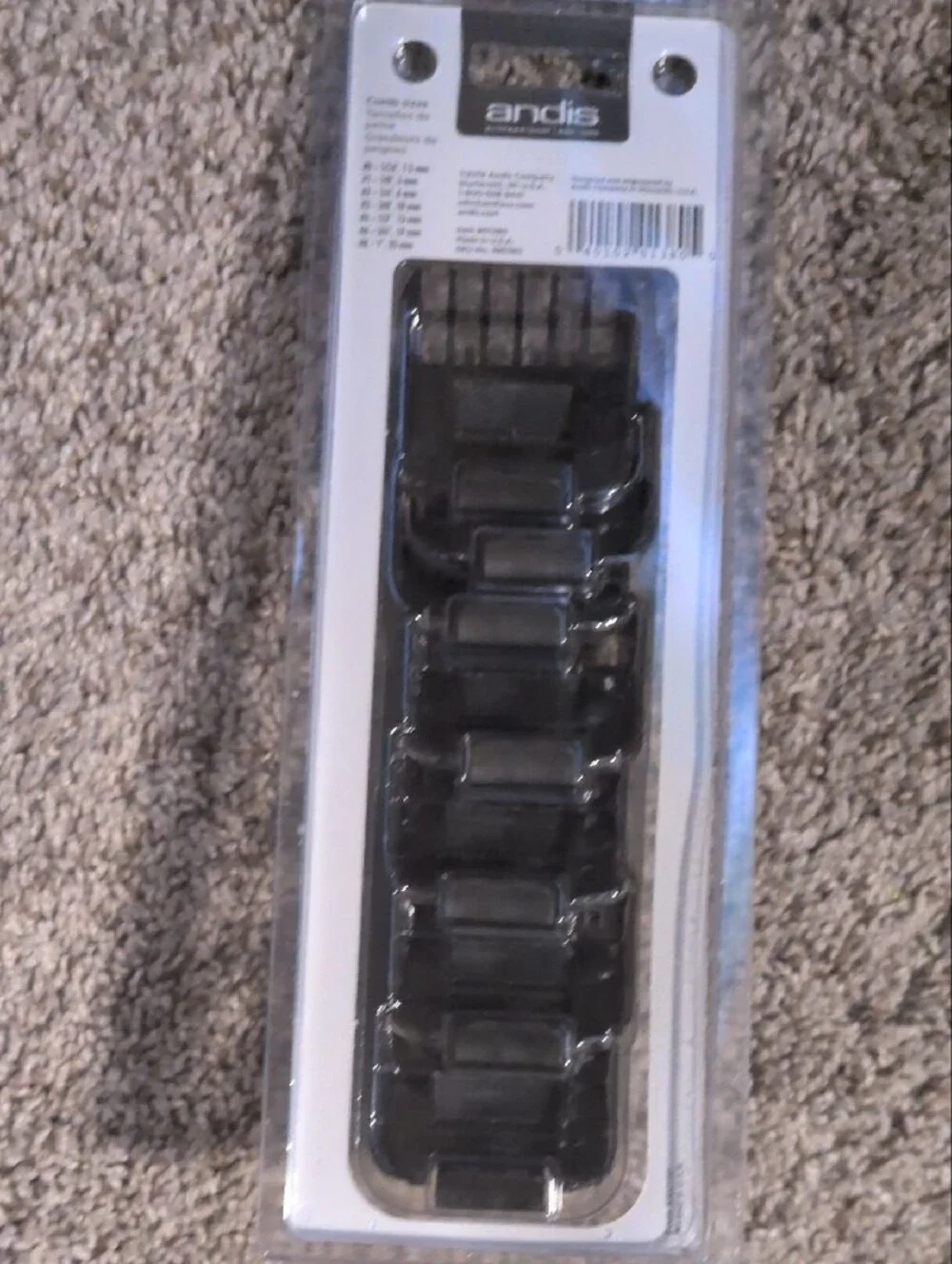 Andis Black 7-Piece Attachment Comb Pack